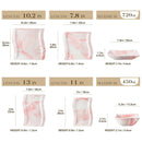 Axyaa Flora Marble Pink Porcelain Tableware Set for 6