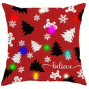 Axyaa Snowflake Christmas Tree Luminous Pillowcase