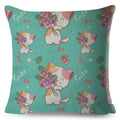 Axyaa Cat Cushion Cover: Decorative Linen Pillow for Home, Sofa, Children's Room