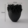 Axyaa Porous Edge Ceramic Vase, Desk Decoration, Flower Arrangement, Room Aesthetic Decor