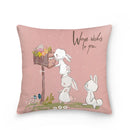 Easter Bunny Polyester Throw Pillow for Home Decor Sofa by Axyaa