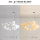 Axyaa Nordic White Bubble Ceiling Chandelier for Elegant Interior Lighting