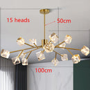 Axyaa Crystal Pendant Light: Luxury Postmodern Dining Room Hanging Lamp