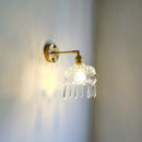 Axyaa Crystal Copper Wall Sconce LED Light for Home Decor and Lighting