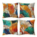 Axyaa Ginkgo Biloba Pattern Printing Pillowcase Home Room Decoration Sofa Chair Cover