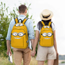 Axyaa Miniones Face Backpack for Kids - Fun & Kawaii Design