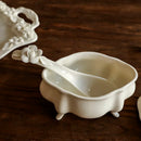 Axyaa Handmade Flower Ceramic Dessert Soup Spoon Tableware