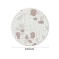 Axyaa Terrazzo Coasters Set - Modern Ceramic Stone Drink Mats for Coffee Table
