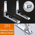 Axyaa Stainless Steel Microwave Oven Holder Foldable Retractable Kitchen Shelf Bracket