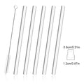 Axyaa 12mm Glass Straw Set for Bubble Tea Milk Smoothies Cocktails