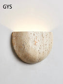 Axya Medieval Style Yellow Stone Wall Lamp for Bedroom Decor