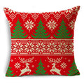Axyaa Christmas Linen Pillowcase 45x45cm - Festive Home Decor & Gifts