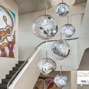 Axyaa Stair Chandelier Pendant Light Ceiling Lamp LED Chandeliers for Living Room