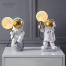 Axyaa Astronaut Moon Planet Lamp: Spaceman Table Night Light for Bedroom