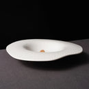 Axyaa High-grade Pure White Beaded Salad Plate Irregular Ceramic Tableware