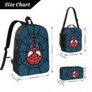 Axyaa Spider Man Theme Backpack Set with Lunch Box for Primary School Students