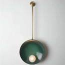 Axyaa Iron Disc Wall Lamp with Glass Ball in Retro Style