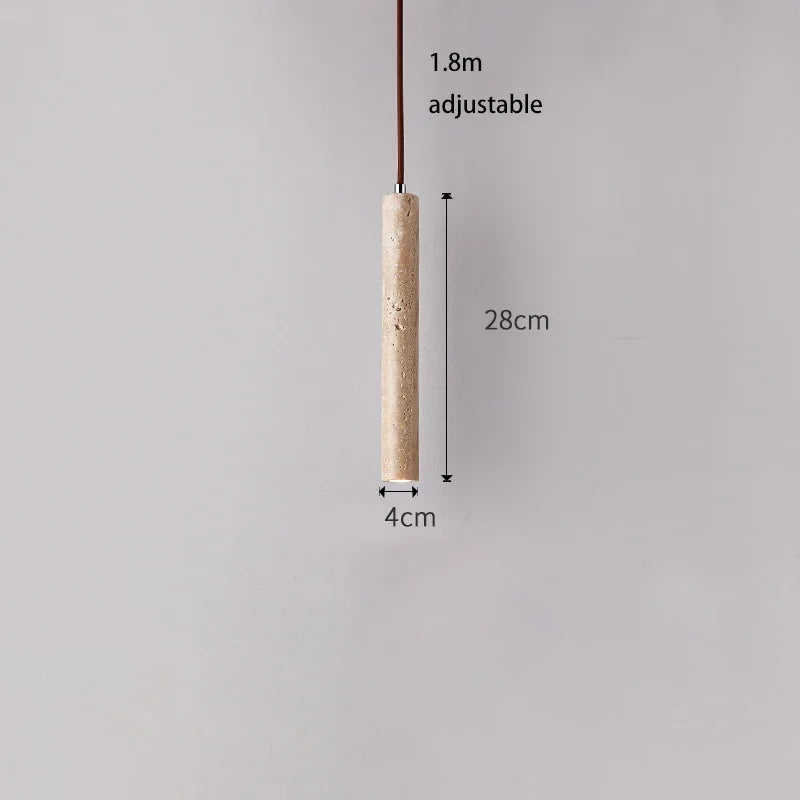 Axyaa Wood Tube Pendant Chandelier Japanese Style Modern G9 LED Bedroom Lamp