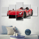 Axyaa Red Racing Car Canvas Wall Art Poster Home Decor Living Room Print