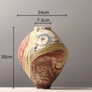 Axyaa Abstract Painted Ceramic Vase for Home Decor