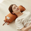 Axyaa Cotton Buckwheat Cylindrical Pillow for Better Sleep Support