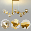 Axyaa Mid Century Linear Chandelier for Dining, Kitchen, Living Room