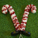 Axyaa Solar Candy Cane Ground Lamp: LED Christmas Yard Lawn Lights