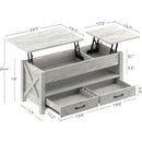 Axyaa Retro Lift Top Coffee Table - Vintage Charm for Modern Living Spaces