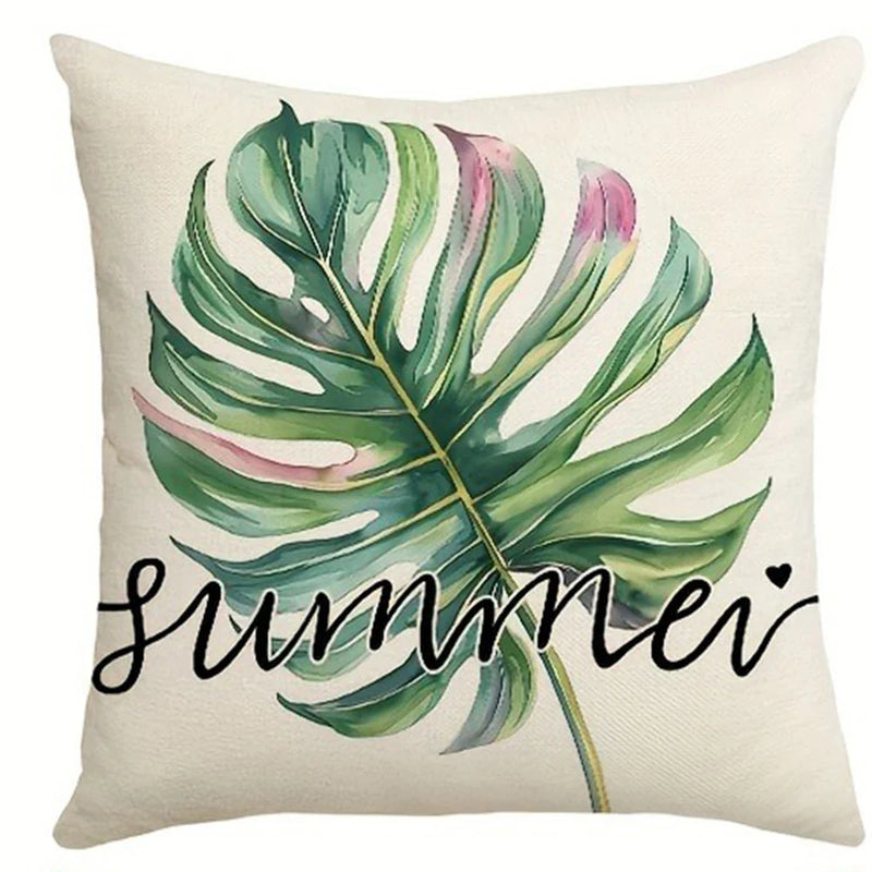 Axyaa Flower Bottle Bow Printed Pillowcase - Living Room Decoration