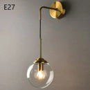 Nordic Golden Chrome Glass Ball Wall Lamps by Axyaa