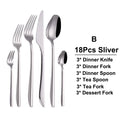 Axyaa 21-Piece Stainless Steel Cutlery Set - Mirror Finish Elegant Tableware