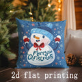 Axyaa Merry Christmas Pillow Covers for Sofa, Bedroom, Car - Rectangular Cushion Cover