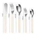 Axyaa Stainless Steel Cutlery Set with ABS Handle - 5pcs Flatware Set