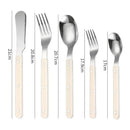 Axyaa Stainless Steel Cutlery Set with ABS Handle - 5pcs Flatware Set