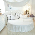 Axyaa Coral Velvet Round Bed Sheet 200-220cm Diameter, Flannel, Winter
