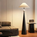 Medieval Fabric Walnut Floor Lamp by Axyaa: Elegant LED Light for Bedroom or Living Room