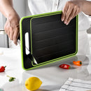 Axyaa 4-in-1 Black Double-sided Chopping Board with Knife - Kitchen Accessory