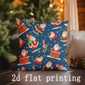 Axyaa Christmas Pattern Pillow Covers for Sofa, Bedroom, Car - Rectangular Cushion