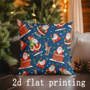 Axyaa Christmas Pattern Pillow Covers for Sofa, Bedroom, Car - Rectangular Cushion