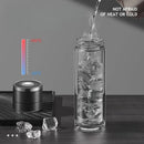 Axyaa 400ml Double-layer Glass Cup with Tea Filter - Heat-resistant Portable Drinkware