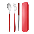 Axyaa Stainless Steel Tableware Set - Knife Fork Spoon Flatware Boxecc