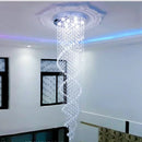 Axyaa LED Spiral Crystal Chandelier for Modern Living Room & Hotel Hall