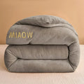 Axyaa Winter Quilt - Double-Sided Milk Fleece Embroidered Thickened Fleece Warm Quilt