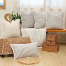 Axyaa Striped Pillow Case Cushion Cover Soft Square Sofa Decoration Throw Pillowcases
