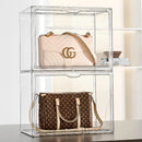 Acrylic Handbag Organizer Storage Box for Shoes and Dolls, Stackable Transparent Cabinet by Axyaa