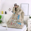 Axyaa Cozy Sleeved Quilted Pillow Blanket: Fashionable & Comfortable Dual-Purpose Bedding