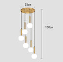 Axyaa LED Ring Stairs Pendant Light Chandelier for Living Room Dining Room Lighting