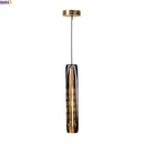 Axyaa Modern LED Pendant Lights Clear Glass Gold Copper Minimalist Hanging Lamp