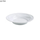 Axya Ceramic Steak Plate Solid Color Round Dish Set