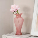 Luxury Pink Glass Vase with Floral Arrangement for Living Room by Axyaa